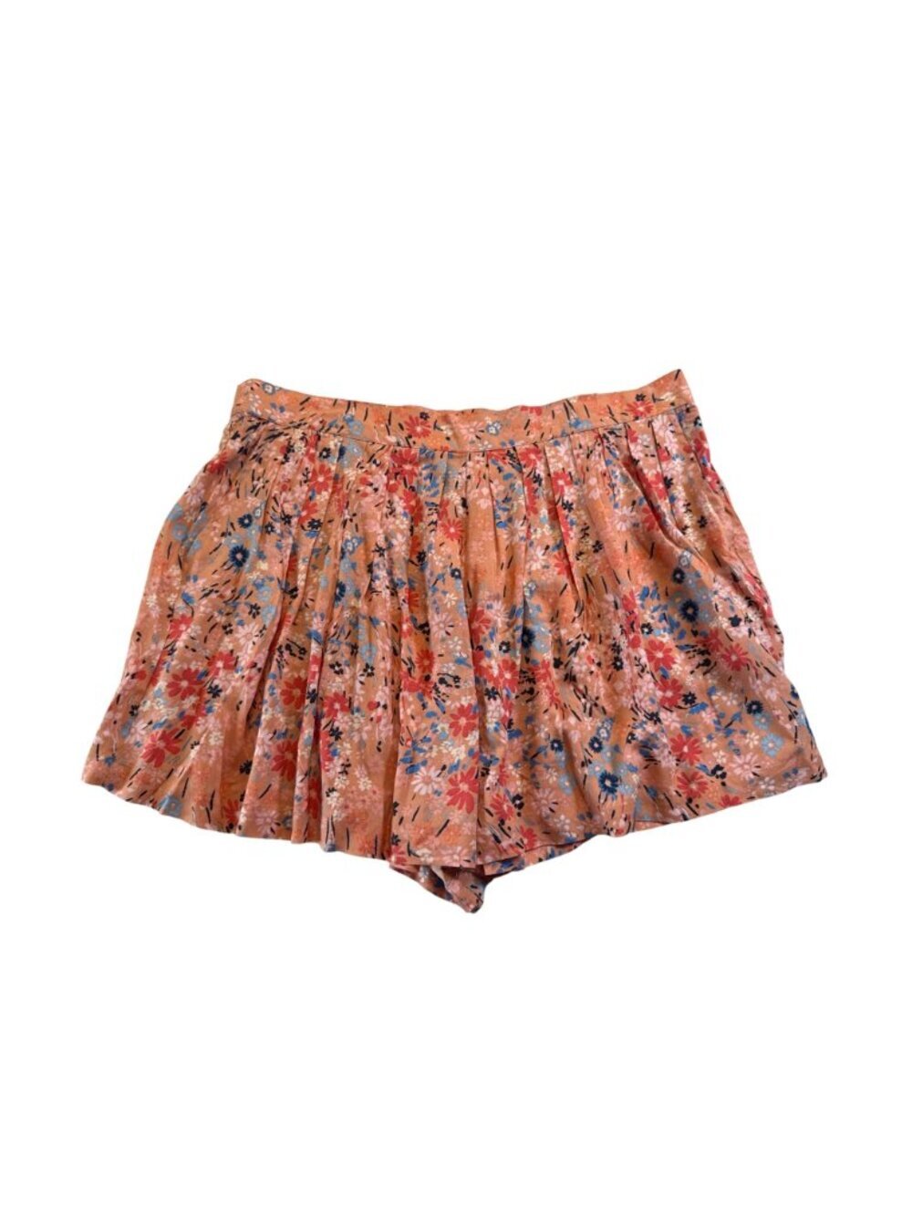 Jessica Simpson Floral Skort~Size XL~Peach Blue Pocketed Mini NWT L17 02 - Picture 4 of 9